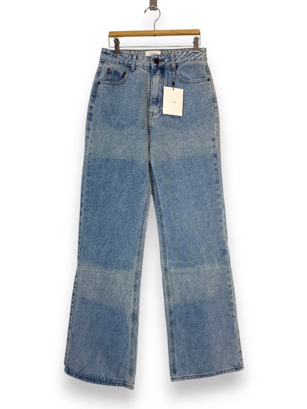 Dissh Jeans Blue Straight Wide Leg Long Tall Inseam 27 READ Faded
